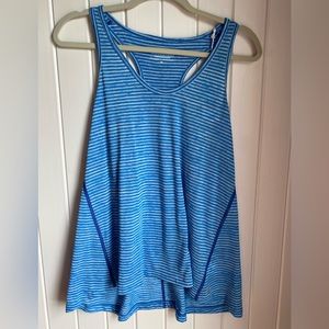 Vineyard Vines Performance Racerback Tank, NWT, Blue Stripe, Medium